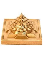 4" Shri Yantra with Beej Mantra In Brass | Handmade | Made In India