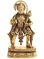 11" Divine Strength of Hanuman Statue in Brass | Handmade in India