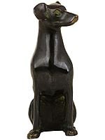 8" Dog Statue in Brass (Decorative Piece)