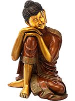 29" The Introspecting Shakyamuni In Brass | Handmade | Made In India
