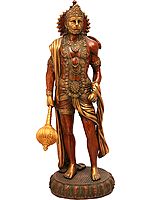 23" Lord Hanuman In Brass | Handmade | Made In India