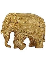 11" Brass Nari Kunjara Airavata (Elephant)