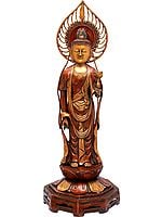 39" Large Size Kuan Yin, The Japanese Form Of Padmapani Avalokiteshvara In Brass | Handmade | Made In India