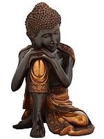 16" Tibetan Buddhist Thinking Buddha In Brass | Handmade | Made In India