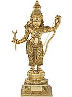 23" Lord Rama In Brass | Handmade | Made In India