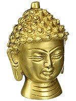 3" Tibetan Lord Buddha Head Idol | Handmade Brass Statue | Made in India