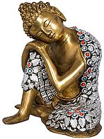 6" Buddha in Deep Thoughts -Tibetan Buddhist In Brass | Handmade | Made In India