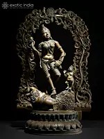 26" Maa Ganga (Rare Goddess of India) | Madhuchista Vidhana (Lost-Wax) | Panchaloha Bronze from Swamimalai