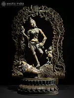 26" Maa Ganga (Rare Goddess of India) | Madhuchista Vidhana (Lost-Wax) | Panchaloha Bronze from Swamimalai