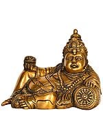 7" Brass Kubera Statue | Handmade Sculpture | Made in India
