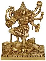 12" Maa Kali Handcrafted Brass Statue | Spiritual Sacred Home Idol