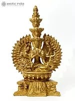 8" The Compassion Of Bodhisattva Avalokiteshvara In Brass | Handmade | Made In India