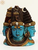 11" Tri-Murti and the Devi In Brass | Handmade | Made In India