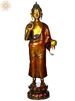 50" Large Size Buddha, The Universal Teacher In Brass | Handmade | Made In India