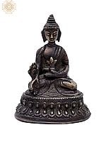 4" Tibetan Buddhist Deity- The Medicine Buddha (Small Statue) In Brass | Handmade | Made In India