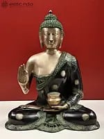 23" Large Size Blessing Buddha Brass Sculpture | Handmade | Made in India