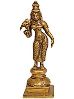 6" Devi Meenakshi Brass Statue | Handmade | Made in India