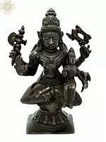 7" Shiva as Pashupatinath with Goddess Parvati on His Lap In Brass | Handmade | Made In India