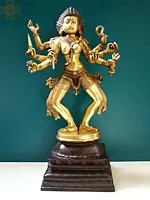 23" Goddess Kali Brass Figurine | Sacred Temple Statue