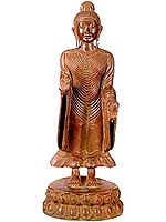 30" Large Size Gandhara Buddha In Brass | Handmade | Made In India