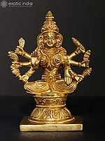 5" Dhanya (Grain) Lakshmi - Goddess Who Represents The Wealth of Agriculture | Brass Statue