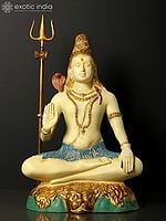 The Unwavering Contemplation of Lord Adinath | Brass Statue