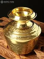 7" Brass Ashta Lakshmi Ritual Kalash