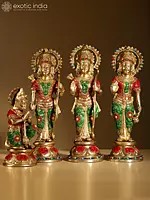 13" Shri Ram Darbar | Brass Statues with Inlay Work