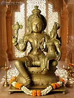 18" Bronze Statue of Uma Maheshwara