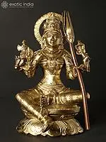 7" Goddess Rajarajeshvari (Kamakshi) | Hoysala Bronze Statue