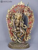 22" Vajravarahi Copper Statue Gilded with Gold from Nepal