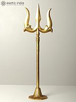 22" Brass Standing Trishul of Lord Shiva