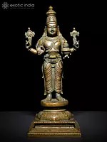 12" Lord Dhanvantari Bronze Statue - Divine Physician