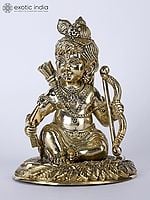 5" Small Superfine Ram Lalla Brass Statue