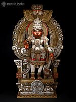 A Remarkable and Soothing Balance (Wood Carving of Lord Hanuman)