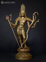 Superfine Pinaka-Dhara Shiva Bronze Statue