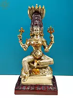 15" Goddess Mariamman In Brass | Handmade | Made In India