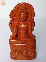 6" Lord Mahadev Blessing Statue in Stone