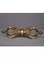 8" Brass Tibetan Buddhist Five-Pronged Vajra