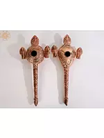 Copper Sudarshana Chakra and Shankha for Abhisheka