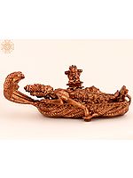 1" Small Hindu God Padmanabhaswamy (Vishnu) | Copper Statue