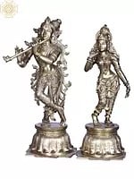 Radha Krishna Brass Statue | Home Temple Idol