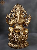 26" Chaturbhuja Lord Ganesha | Brass Statue