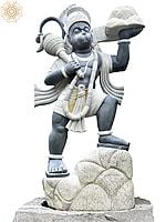 168'' Super Large Lord Hanuman With Sanjeevani | Granite Stone Statue | Shipped Overseas By Sea