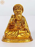3" Small Guru Nanak Dev Ji Statue in Brass