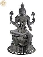 66'' Large Devi Lakshmi | Madhuchista Vidhana (Lost-Wax) | Panchaloha Bronze from Swamimalai (Shipped by Sea)