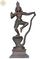 10'' Hindu Lord Kaliya Krishna Bronze Statue