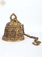 29'' Ashtalakshmi Bell With Multiple Design Engraved | Brass