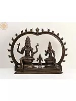 22" Brass Somaskandar Statue | Lord Shiva Devi Parvati with Kartikeya