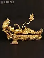 7" Shri Padmanabha Swamy (Lord Vishnu) | Brass Statue